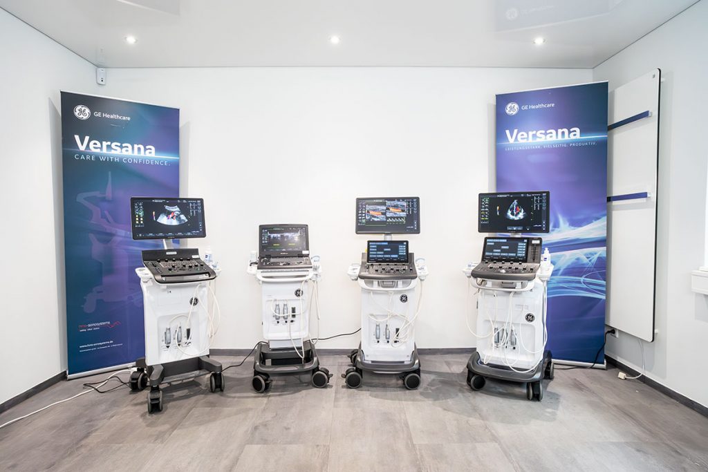 Gebrauchte und generalüberholte Ultraschallgeräte führender Hersteller, geprüft mit Garantie, optional mit Zubehör und Installation durch Servicetechniker.